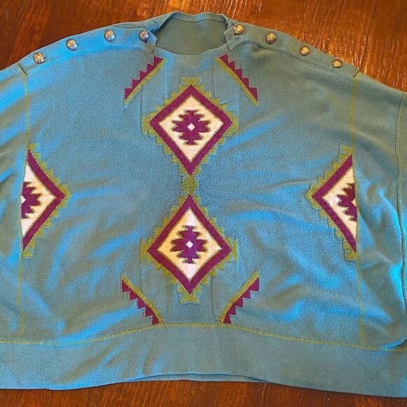 One Of A Kind  Designer Ann Tobias Poncho By ROJA Collection - Picture 8 of 12